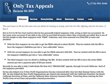 Tablet Screenshot of onlytaxappeals.com